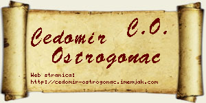 Čedomir Ostrogonac vizit kartica